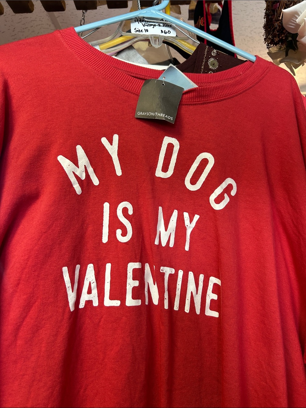 Grayson Threads Red 'My Dog Is My Valentine' Graphic Pet Tee